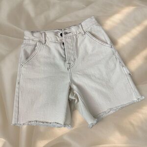 NWOT Pacsun High Rise Beige Carpenter denim shorts size 25